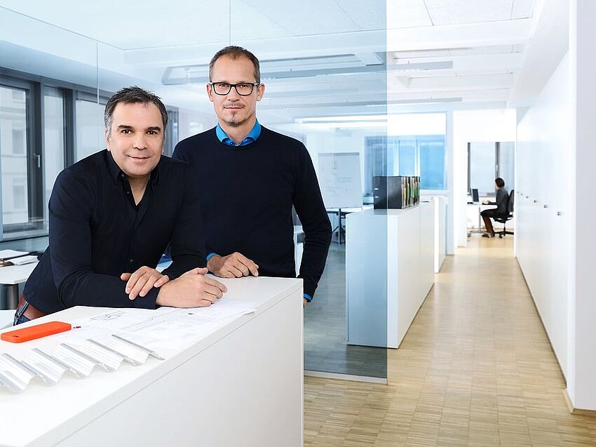 Daniel Mondino und Lars Kölln, Gründer und Inhaber des Architekturbüros CORE architecture