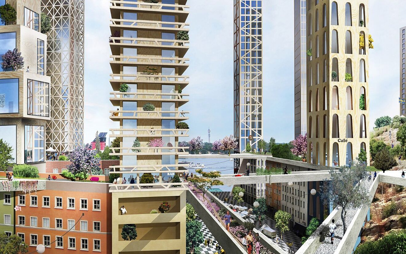 Hölzerne Sykline für Stockholm: Masthamnen