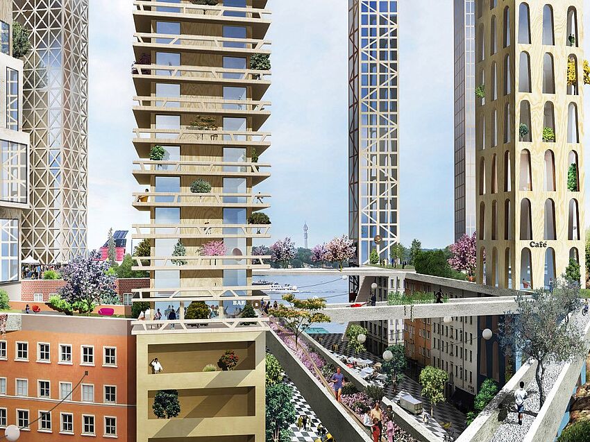 Hölzerne Sykline für Stockholm: Masthamnen