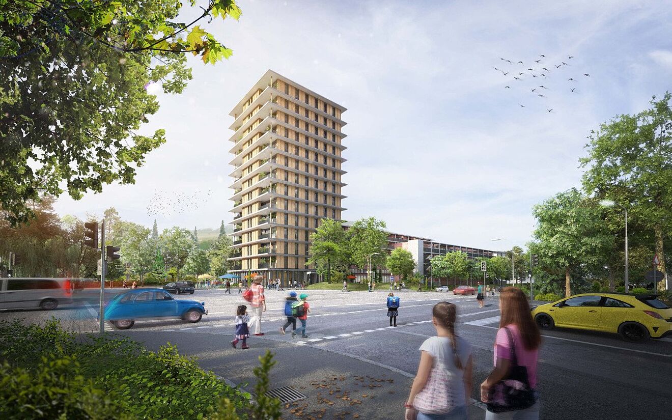 „Carl“ – ein Holzhochhaus für Pforzheim