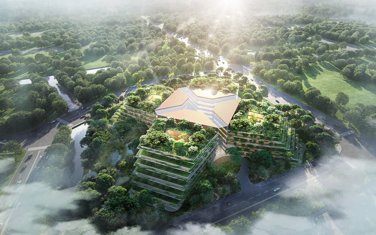 Grünes Krankenhaus in Shanghai by Foster + Partners