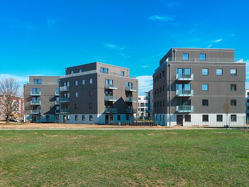 Living in the wood hybrid building in Berlin Adlershof