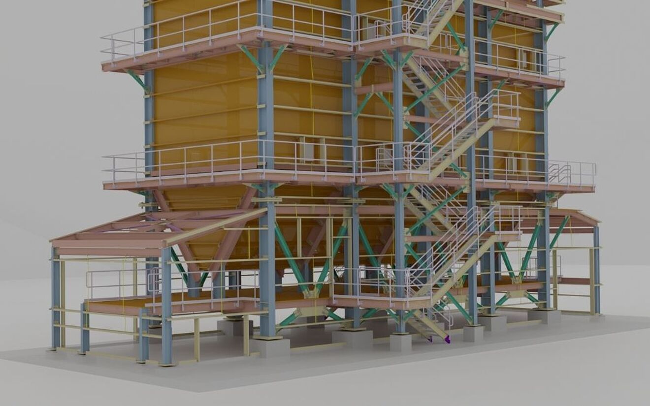 Model created by customer Steelweb, rendered by SDS2