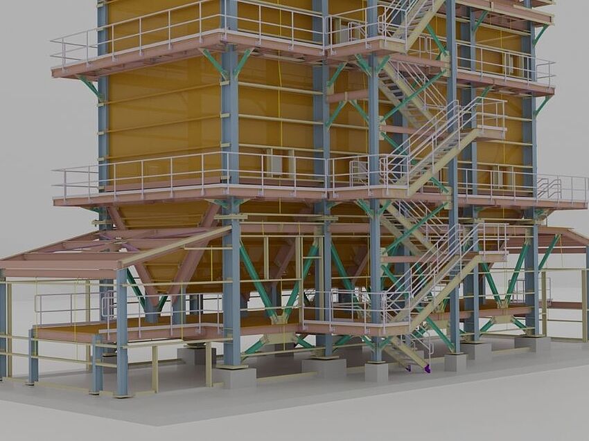 Model created by customer Steelweb, rendered by SDS2