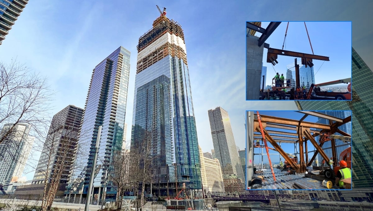 Salesforce tower construction. Photo courtesy of Ovation Services, LLC