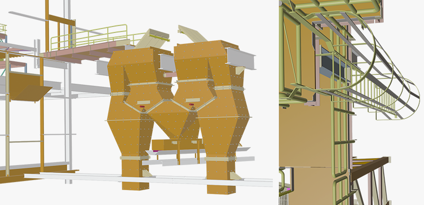 Associated Electric facility steel detailing model by VectorShades