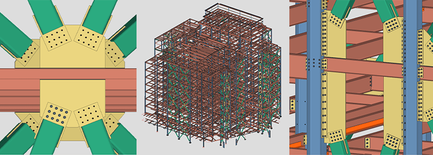 Bobover Yeshiva steel model by American Steel Detailing, Inc